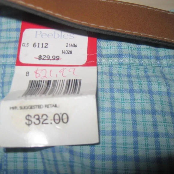 NWT GLORIA VANDERBILT Plaid Belted Shorts Size 8 - Picture 2 of 6